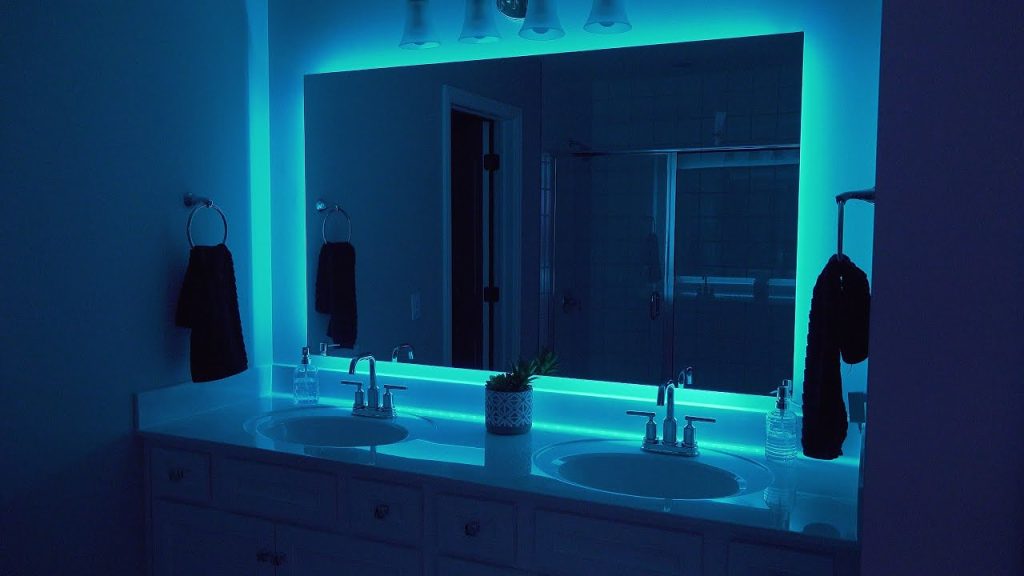 bathroom mirror with lights
